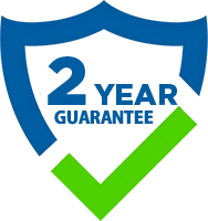 2-year guarantee badge for professional possum removal services from 1800 Possums across Australia.