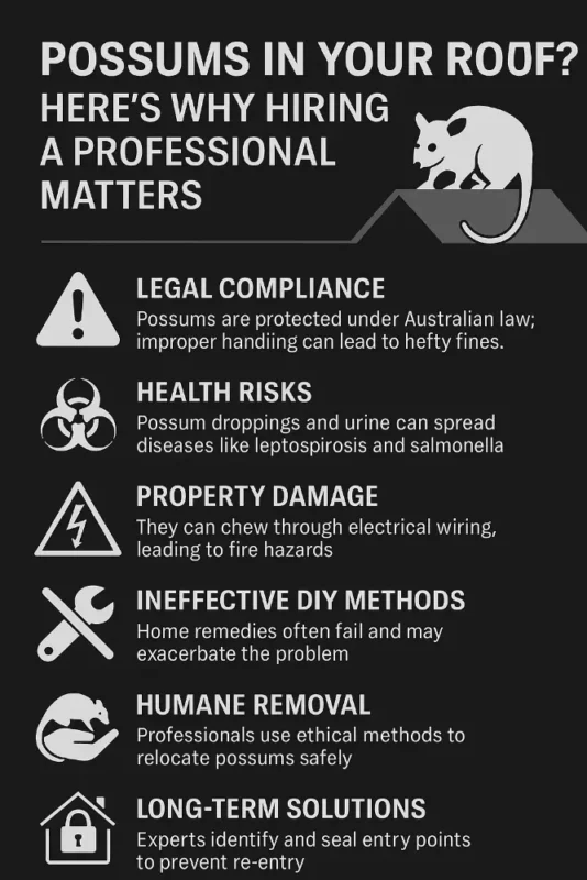 Possums in Your Roof Here’s Why Hiring a Pro Matters