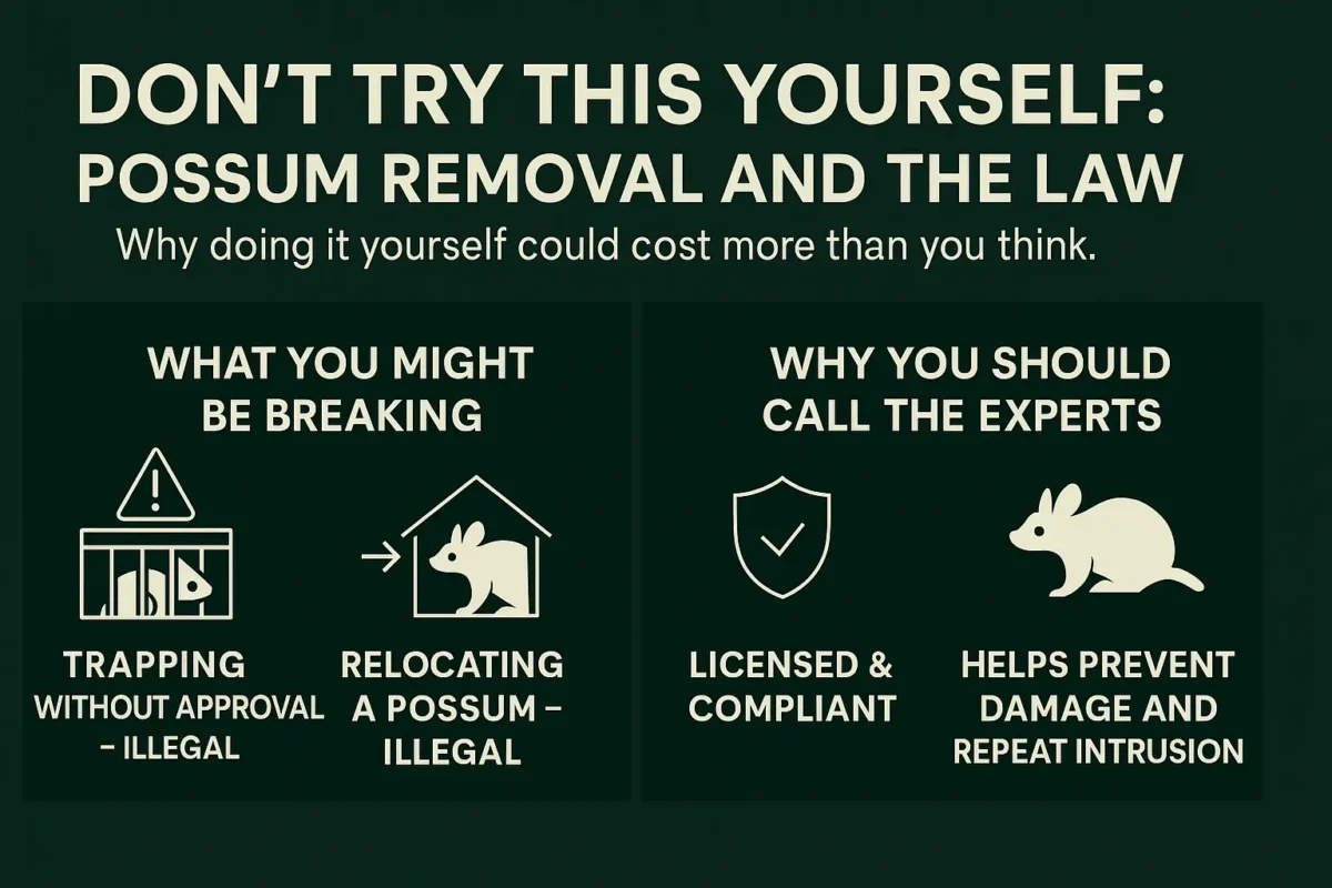 Think You Can Remove a Possum Yourself You Might Be Breaking the Law