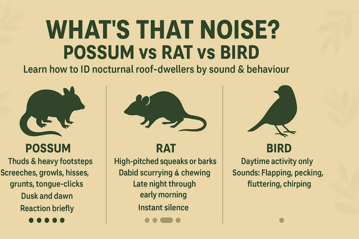 What's Keeping You Up at Night Possum vs. Rat vs. Bird Sounds Explained