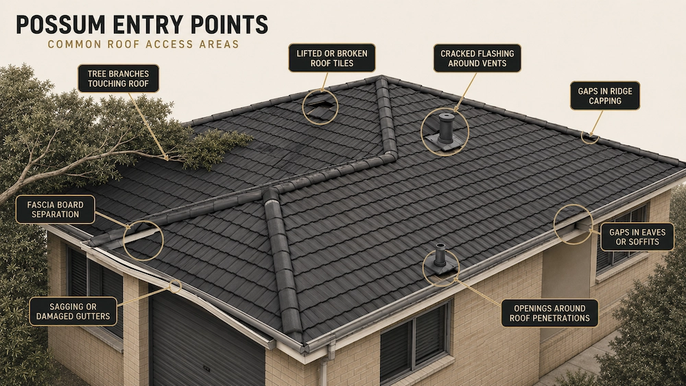 Possums in Your Roof? Check These Sneaky Entry Points