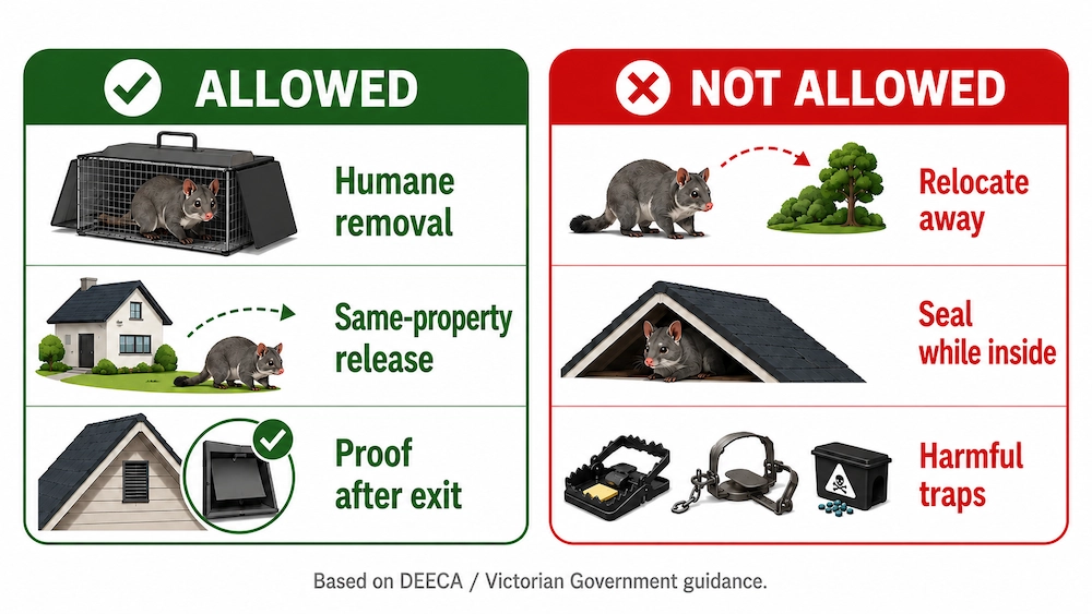 Possum Removal Rules Victoria: The DIY Shortcut That Can Backfire